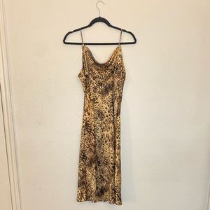 Leopard cowl neck dress